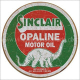 Sinclair Opaline Round Tin Sign