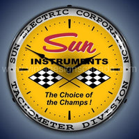 Sun Tachometer Yellow Led Clock