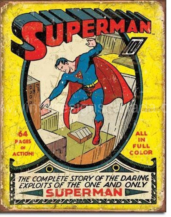 Superman No.1 Cover Tin Sign