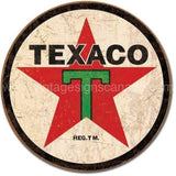Texaco 36 Round 12 Tin Sign
