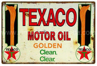 Texaco Motor Oil Gas Stationsign Tin Sign