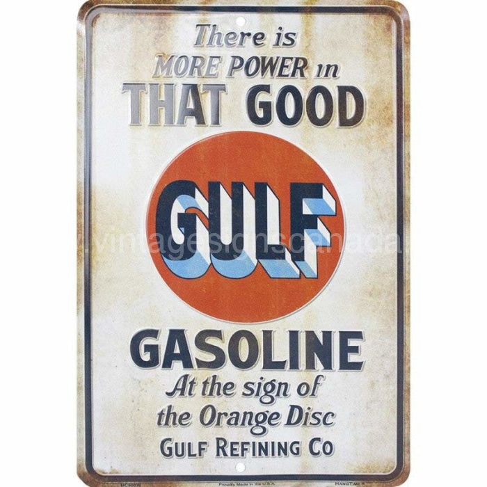 That Good Gulf Embossed Tin Sign