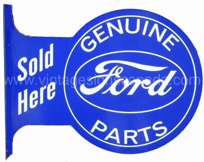 Two Sided Ford Flange Tin Sign