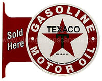Two Sided Texaco Flange Tin Sign
