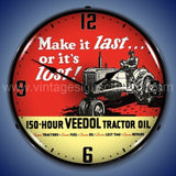 Veedol Tractor Oil Led Clock
