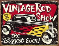 Vintage Rod Show Tin Sign