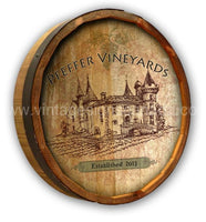 Vintage Vineyard Quarter Barrel Sign