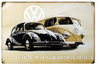 Vintage Vw Volkswagen Reproduction Sign Tin