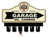 White Rose Gasoline Key Hanger Vintage Sign Metal Sign