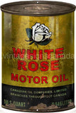 White Rose Motor Oil Can Cut Out Sign