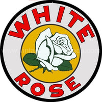 White Rose Motor Oil Sign Tin