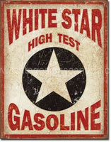 White Star Gasoline Tin Sign