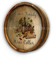 Wine Cellar Quarter Barrel Sign