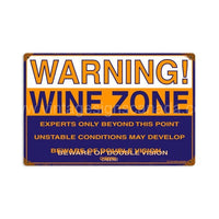 Wine Zone Tin Sign