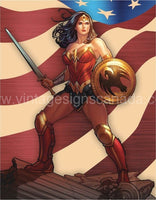 Wonder Woman Sword Tin Sign
